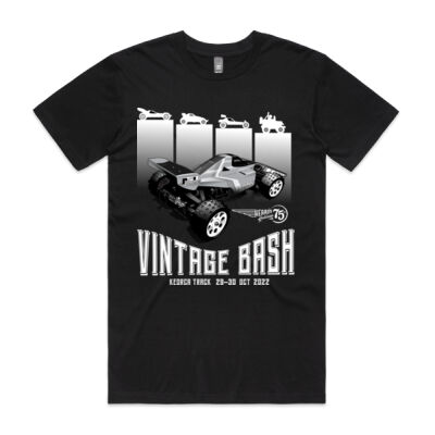 VINTAGE BASH B/W TEE FOR DARK SHIRTS (SML to 5XL) Thumbnail